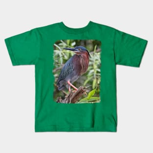 Green Heron Kids T-Shirt